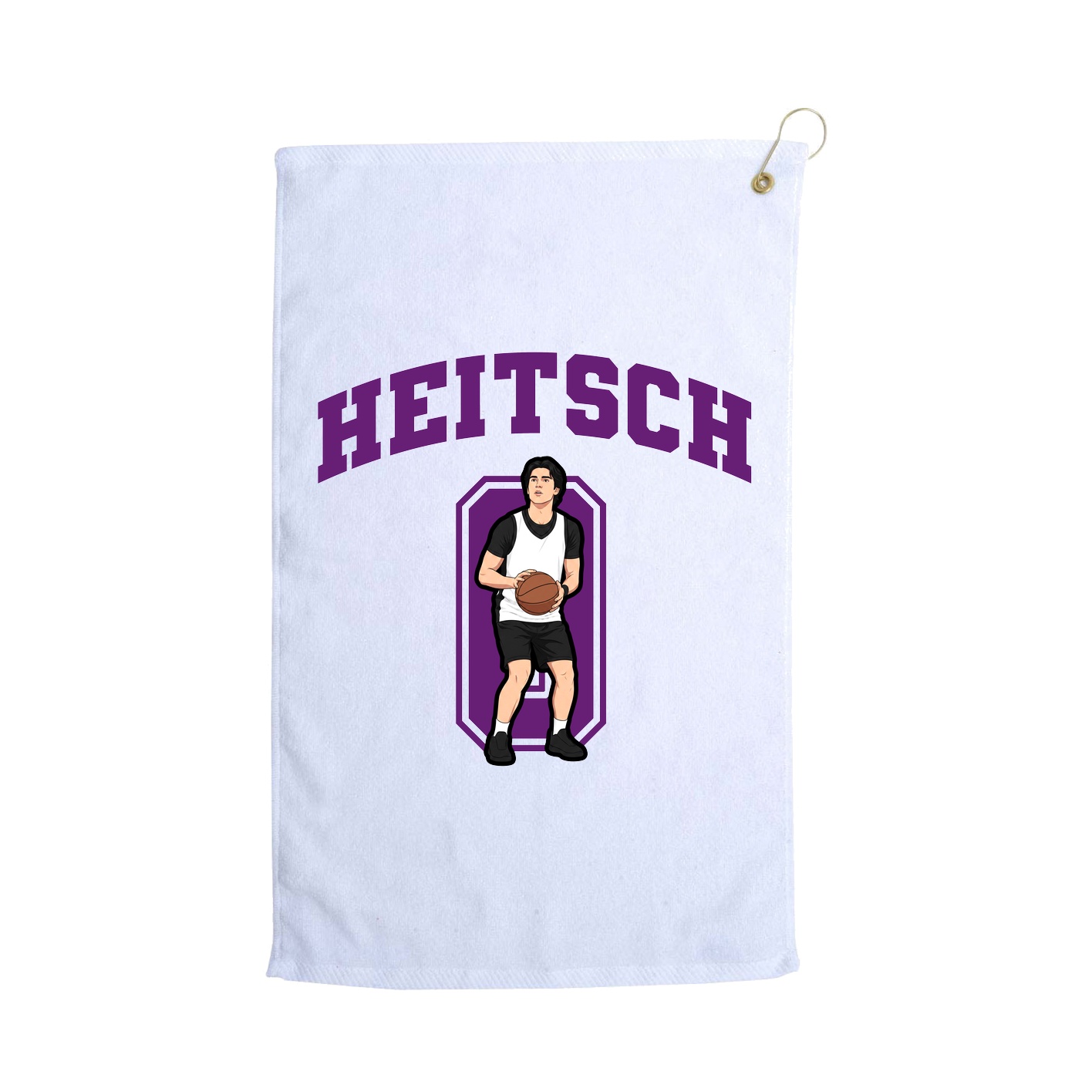 Golf Towel — Number in White