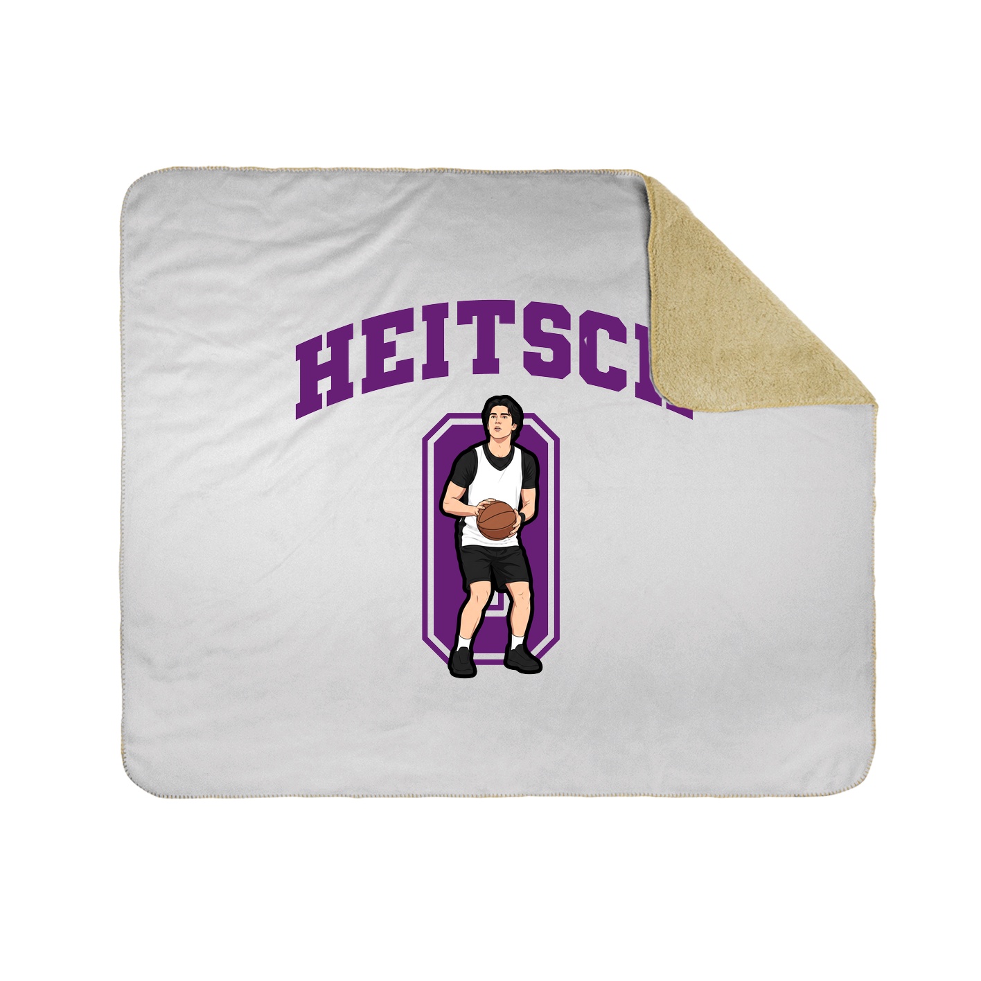 Throw Blanket — Number in White