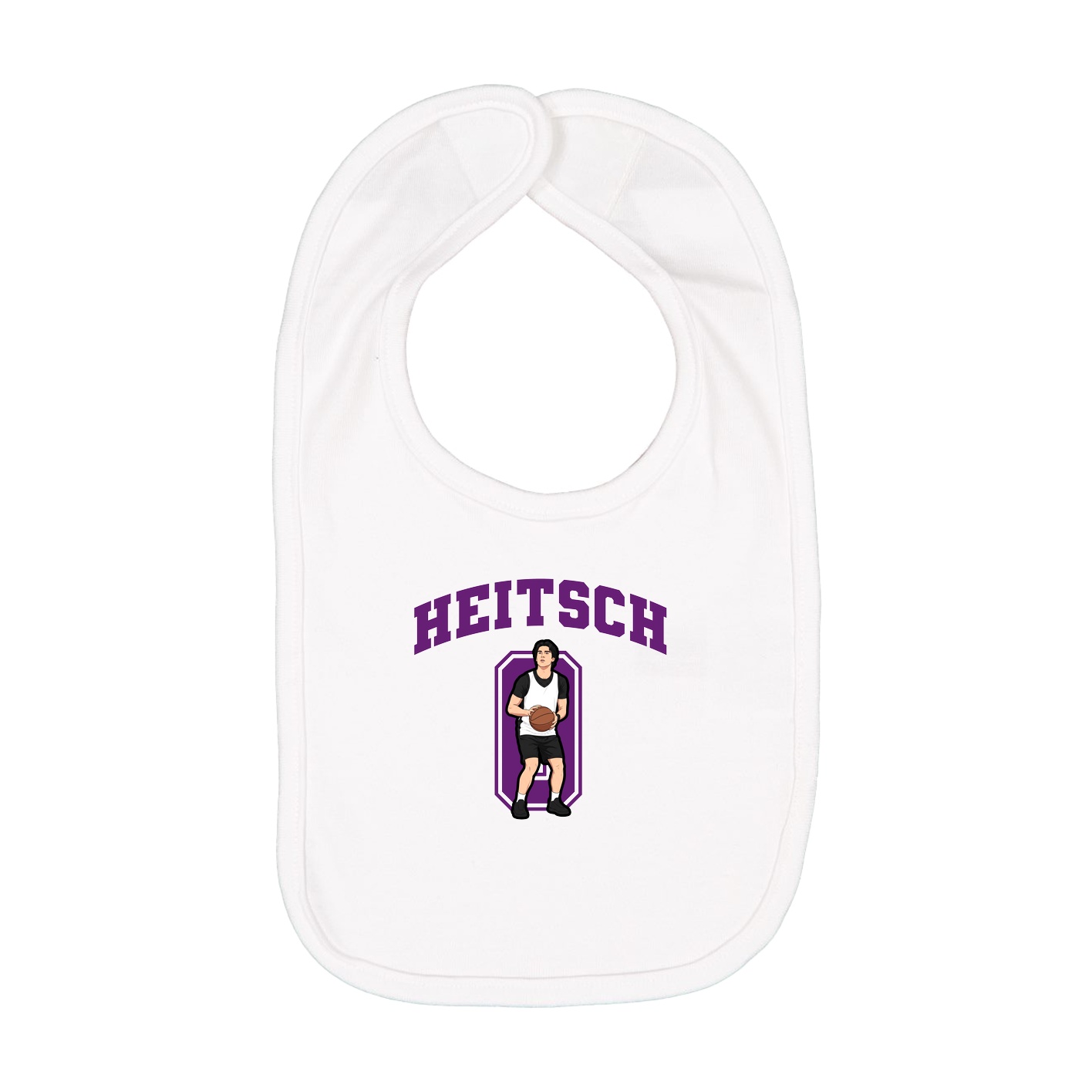 Infant Bib — Number in White