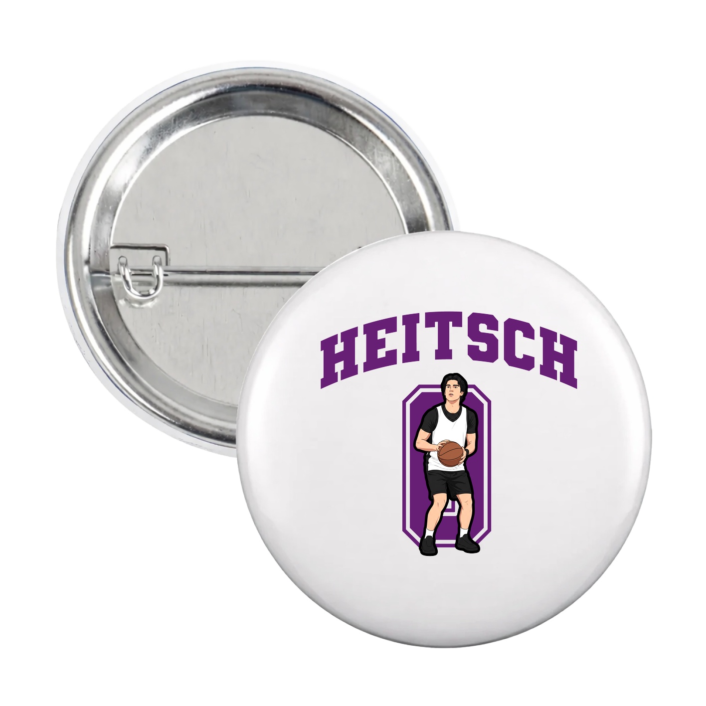 Game Day Button — Number in White