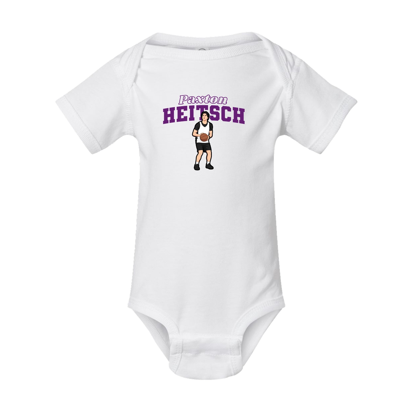 Baby Onesie — Name Arch in White