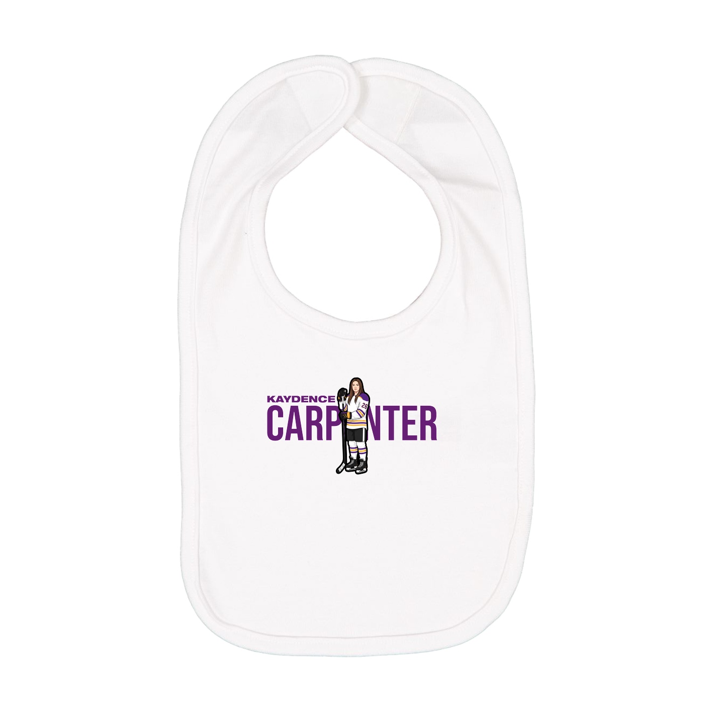 Infant Bib — Player Name in White