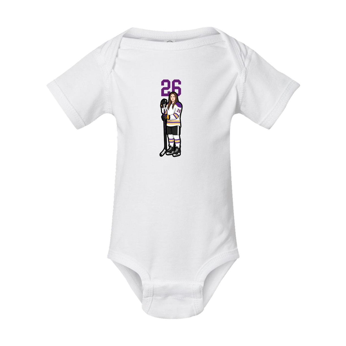 Baby Onesie — Number Top in White