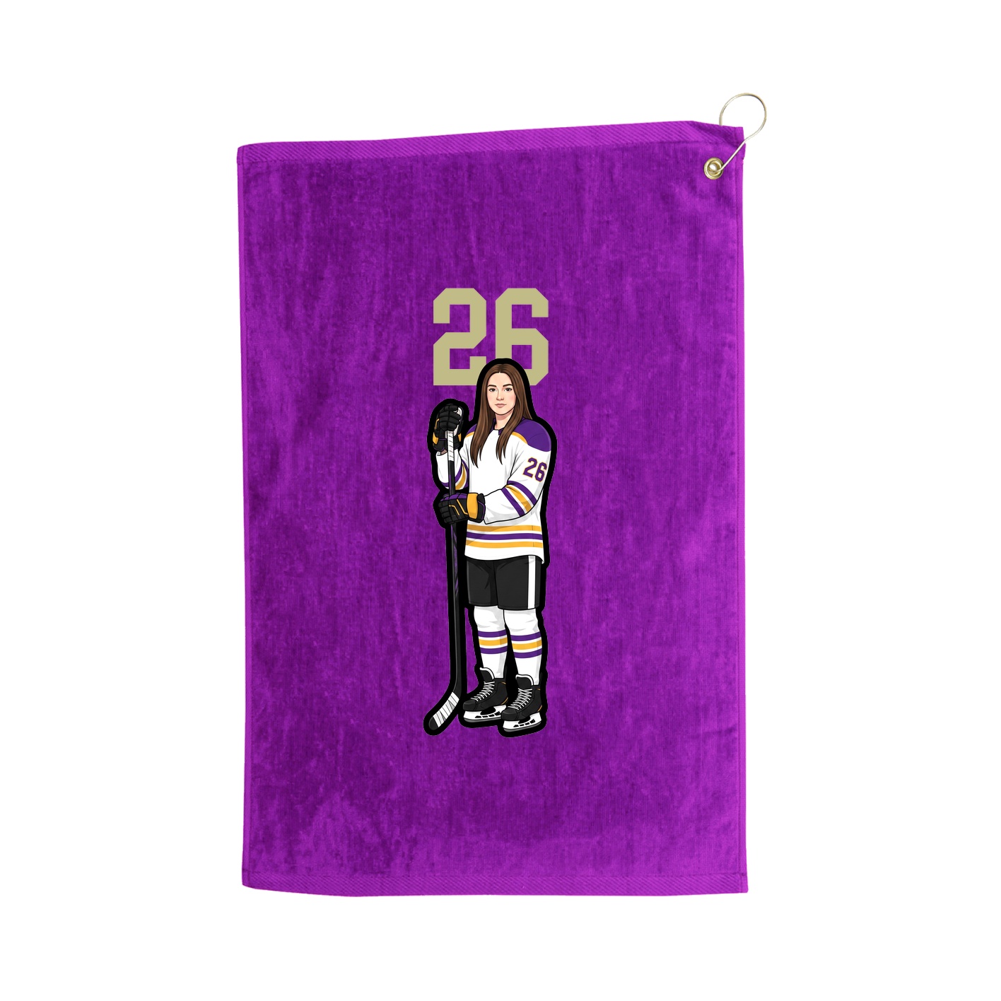 Golf Towel — Number Top in Purple