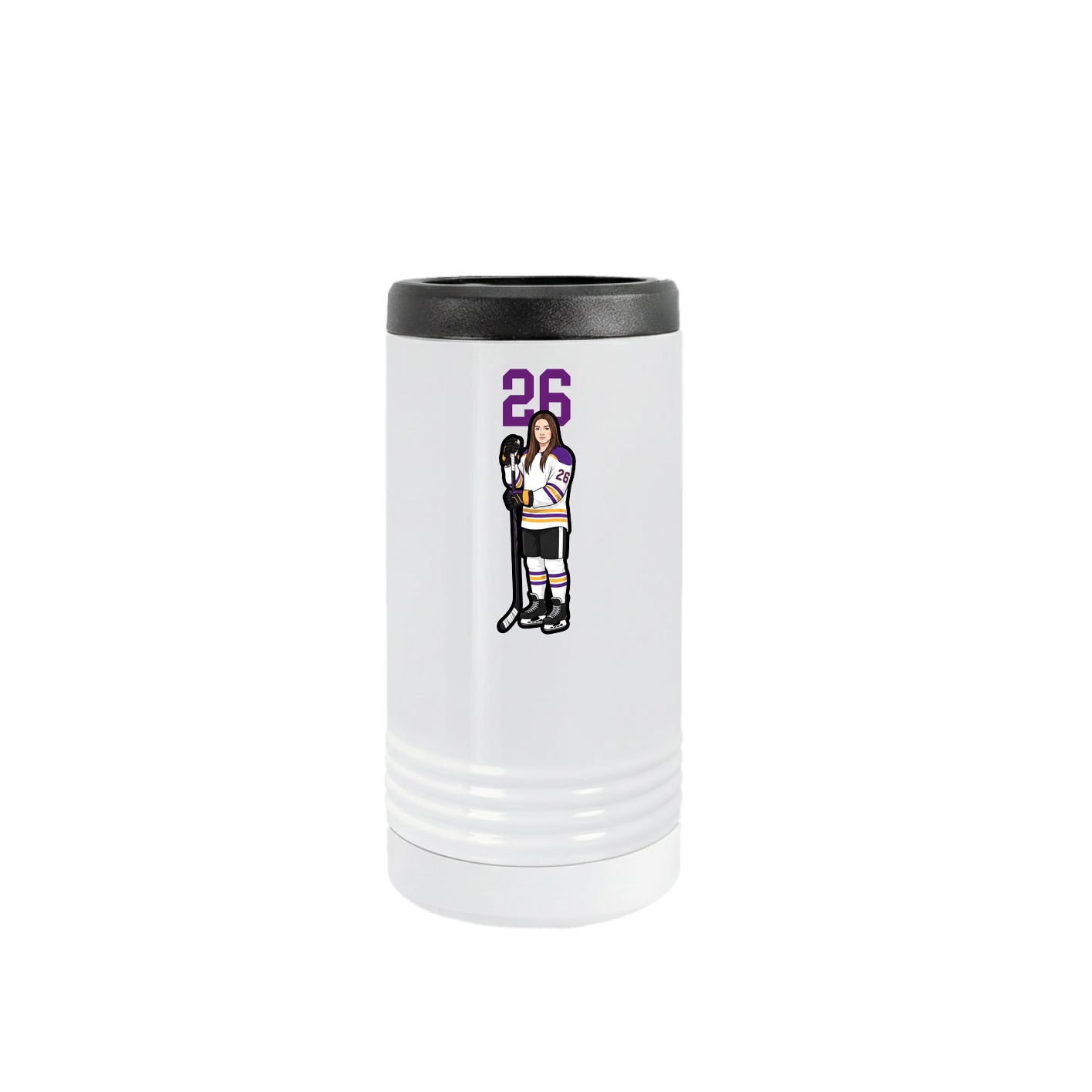 Slim Beverage Holder — Number Top in White