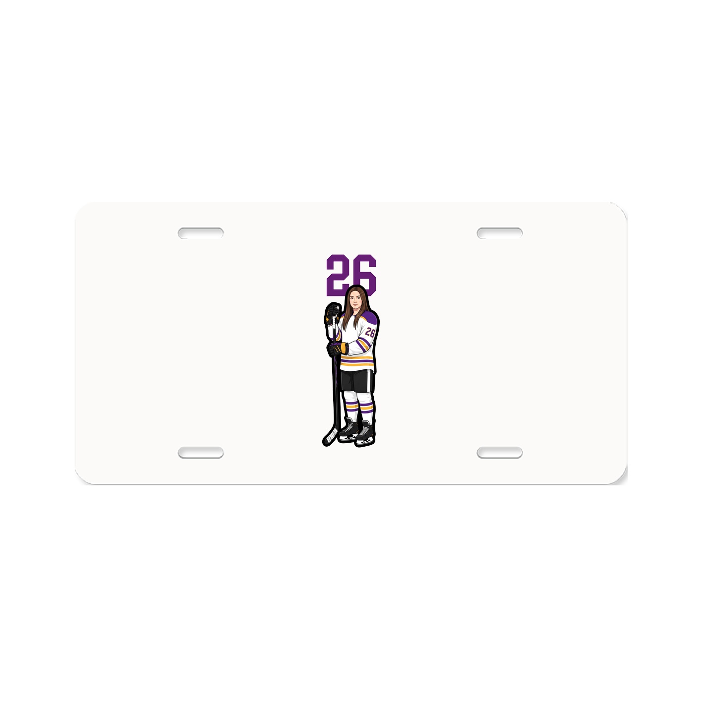 License Plate — Number Top in Classic