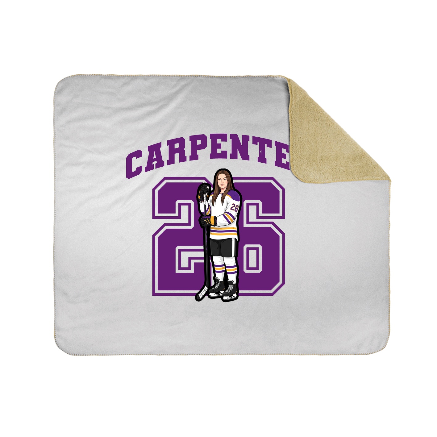 Throw Blanket — Number in White