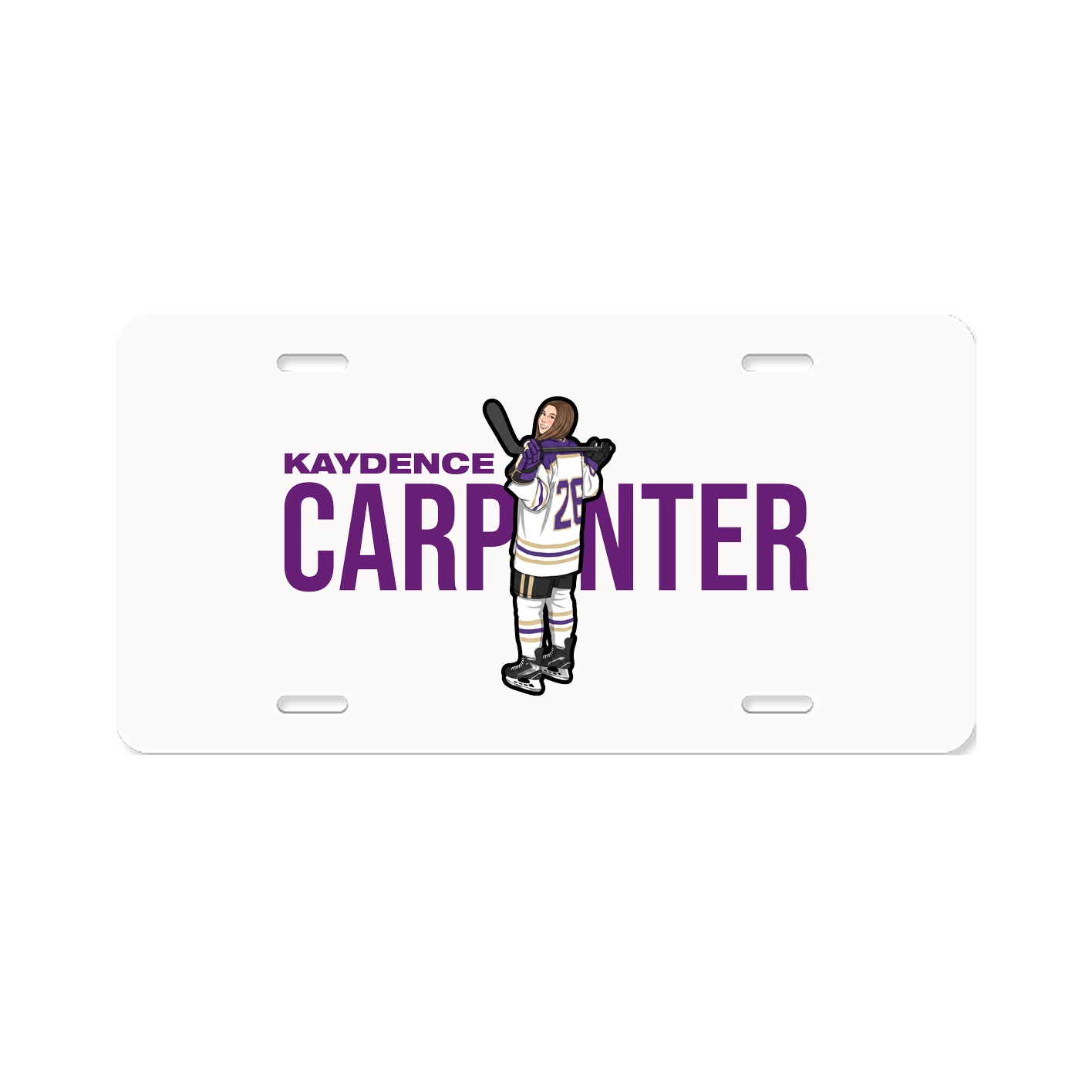License Plate — Player Name in Classic