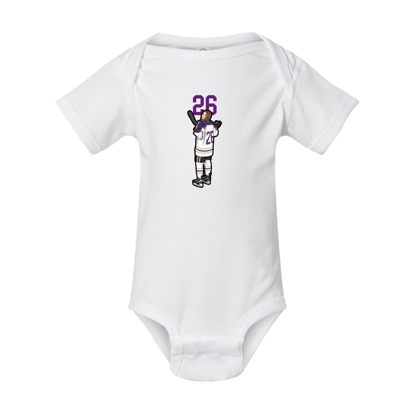 Baby Onesie — Number Top in White