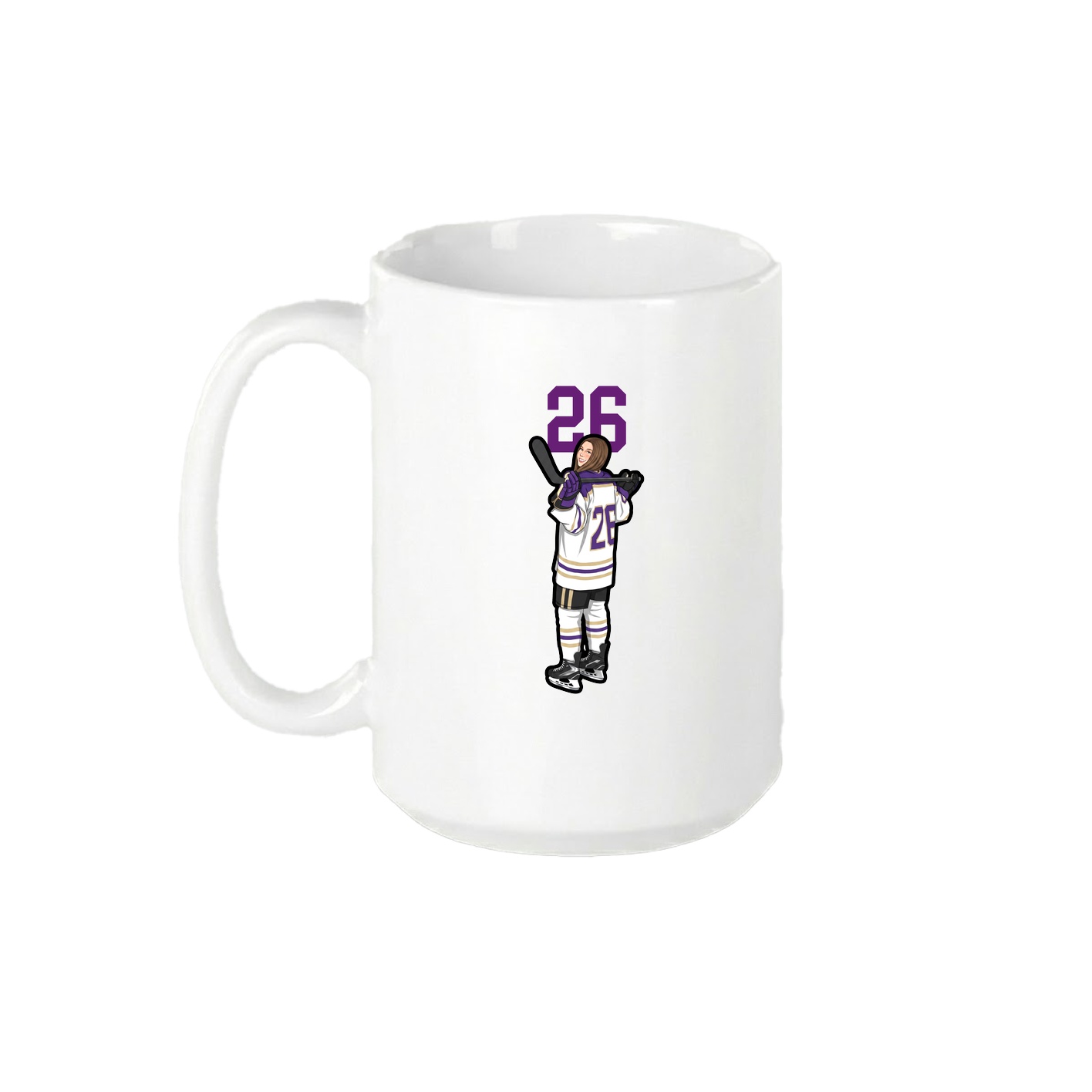 15oz Coffee Mug — Number Top in White