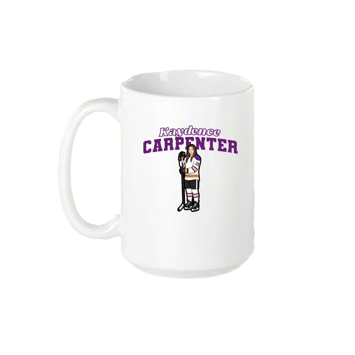 15oz Coffee Mug — Name Arch in White