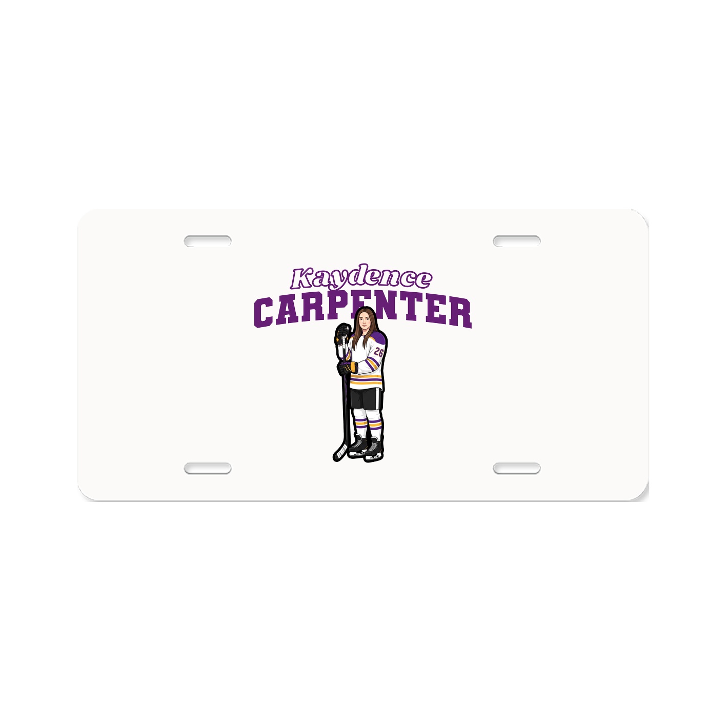 License Plate — Name Arch in Classic