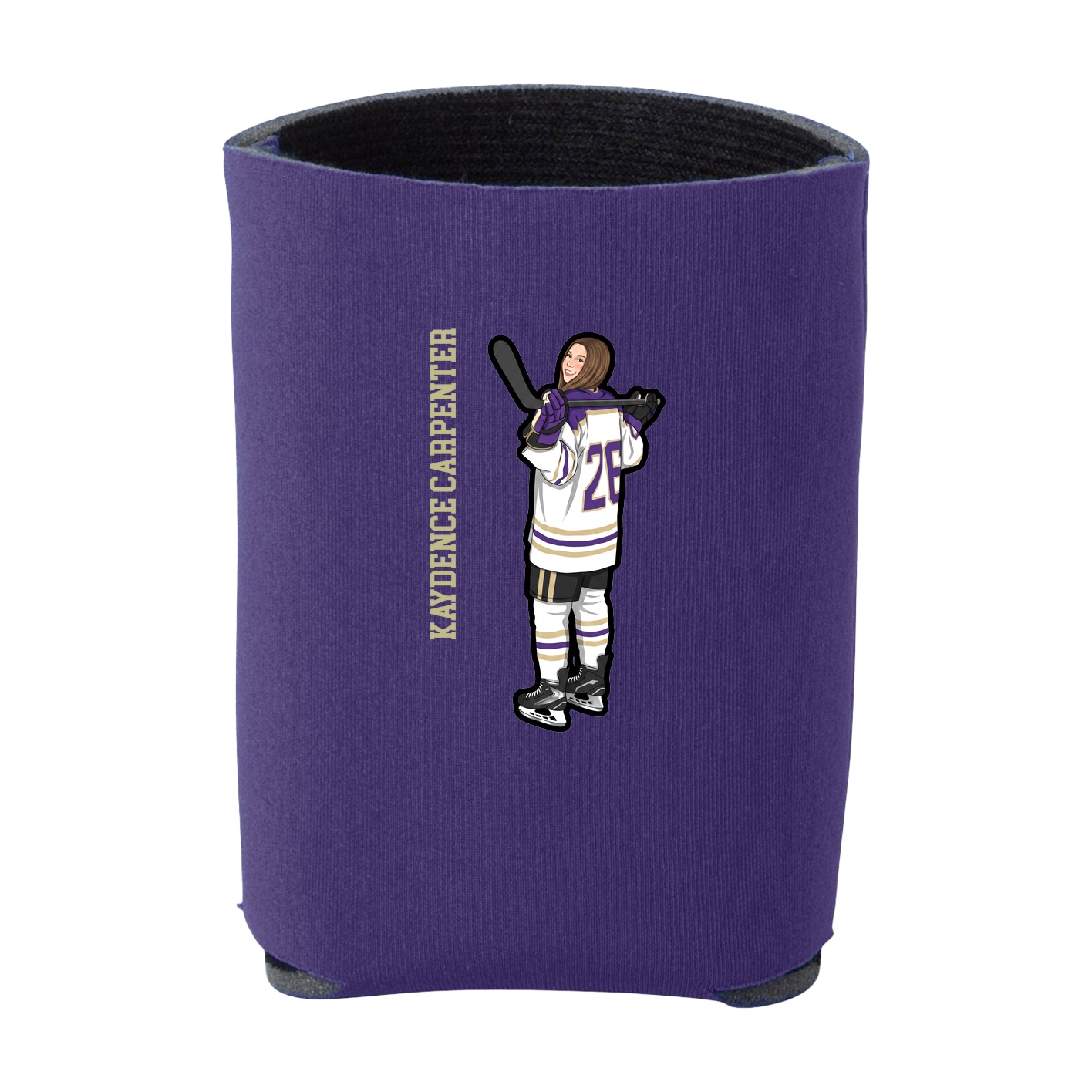 Can Holder — Name Vertical in Purple