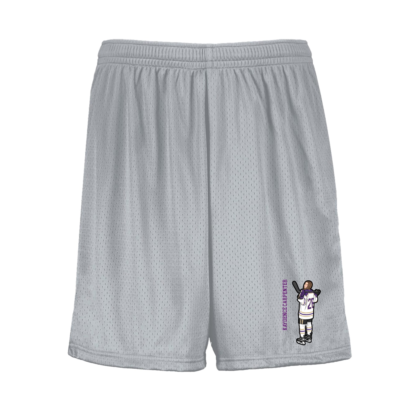 Shorts — Name Vertical in Silver