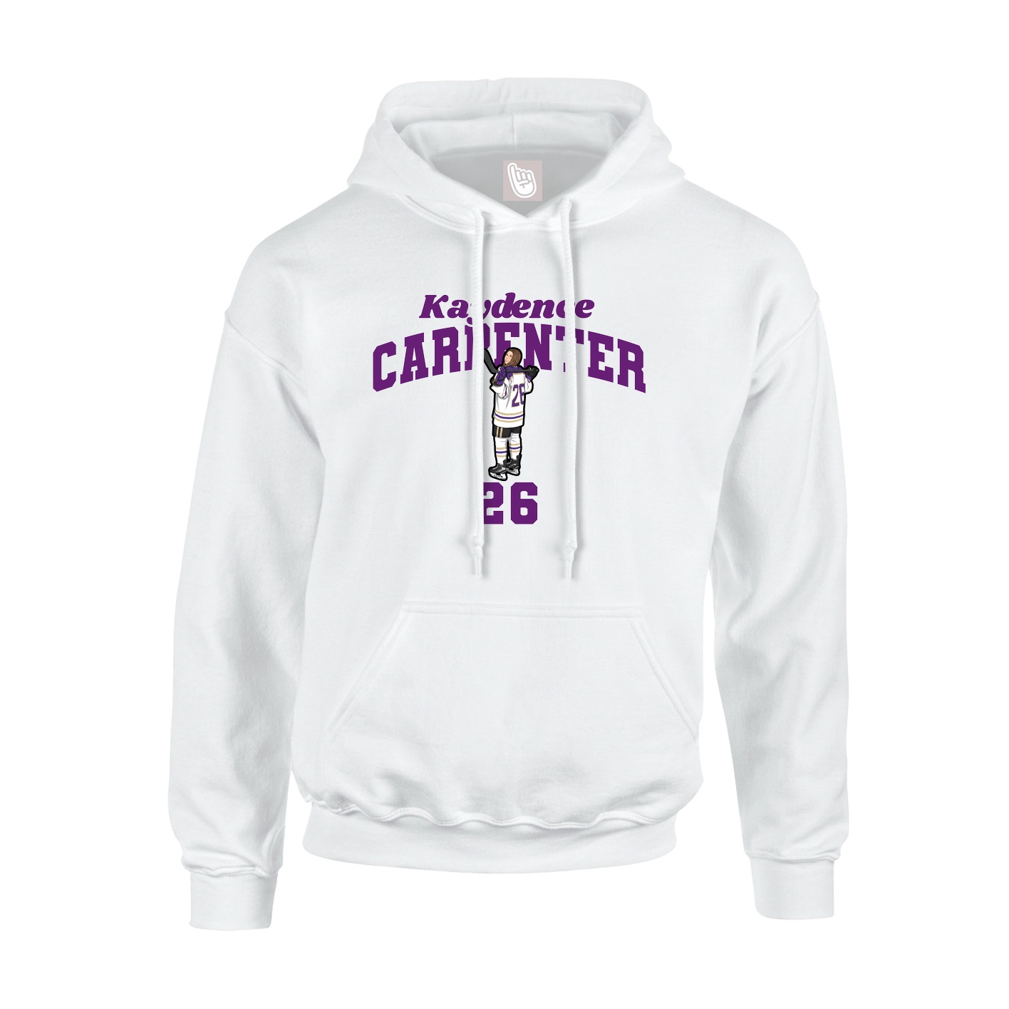 Youth Hoodie — Signature Arch in White