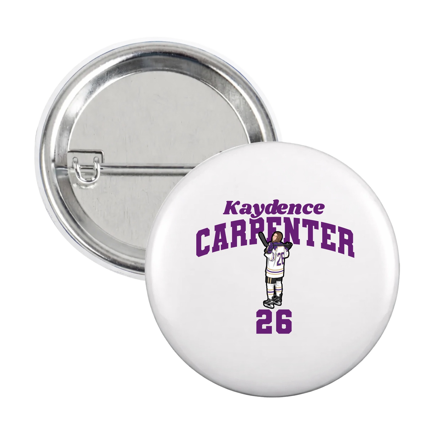 Game Day Button — Signature Arch in White