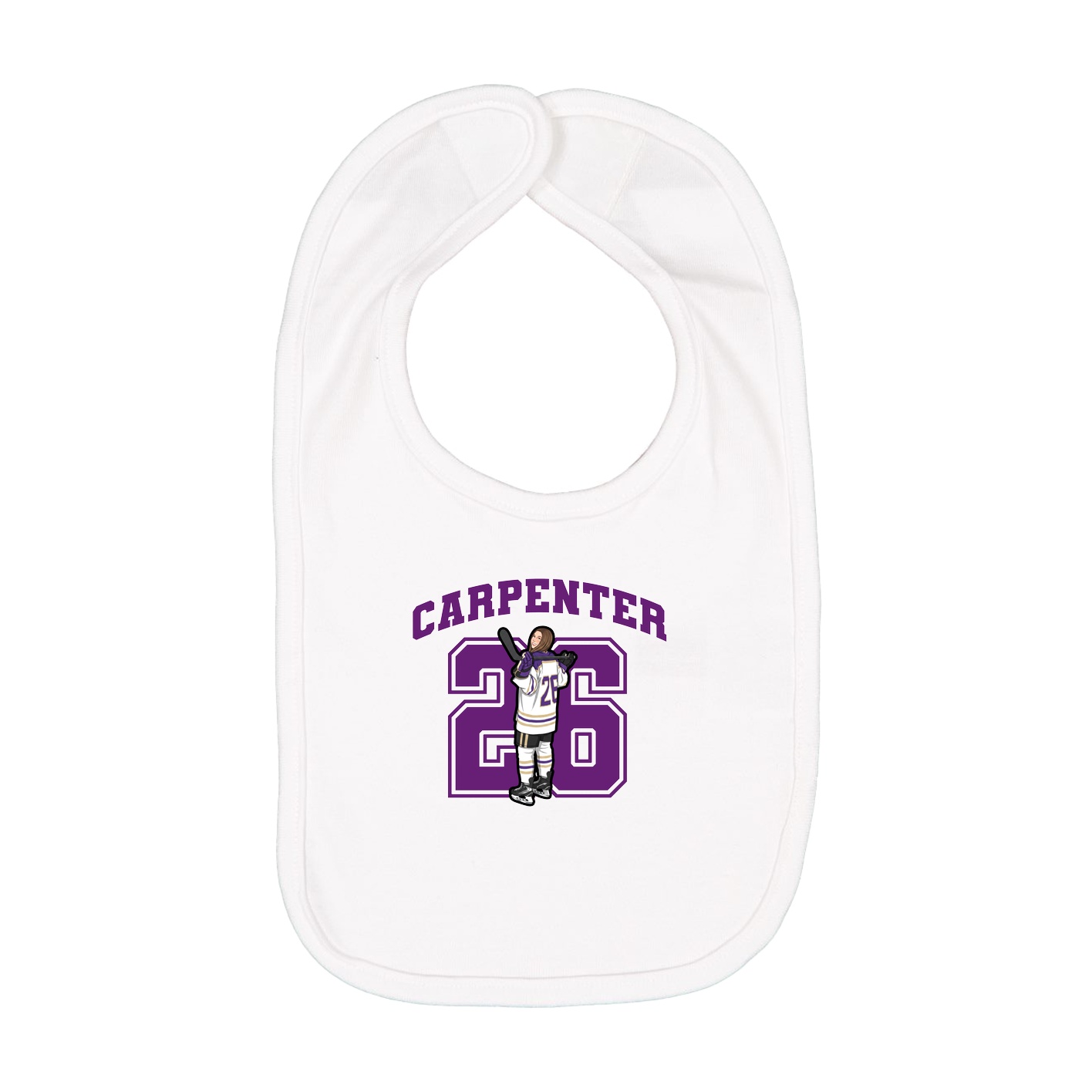 Infant Bib — Number in White