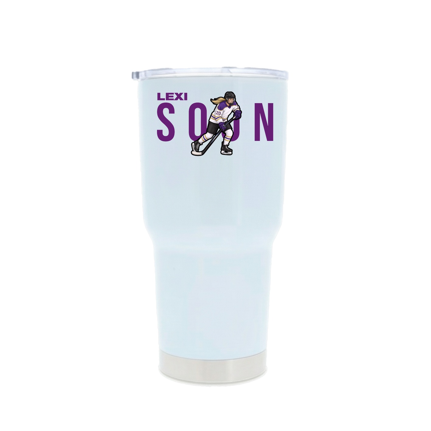 30oz Stainless Steel Tumbler — Player Name in White
