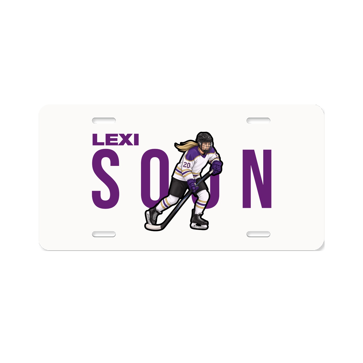 License Plate — Player Name in Classic