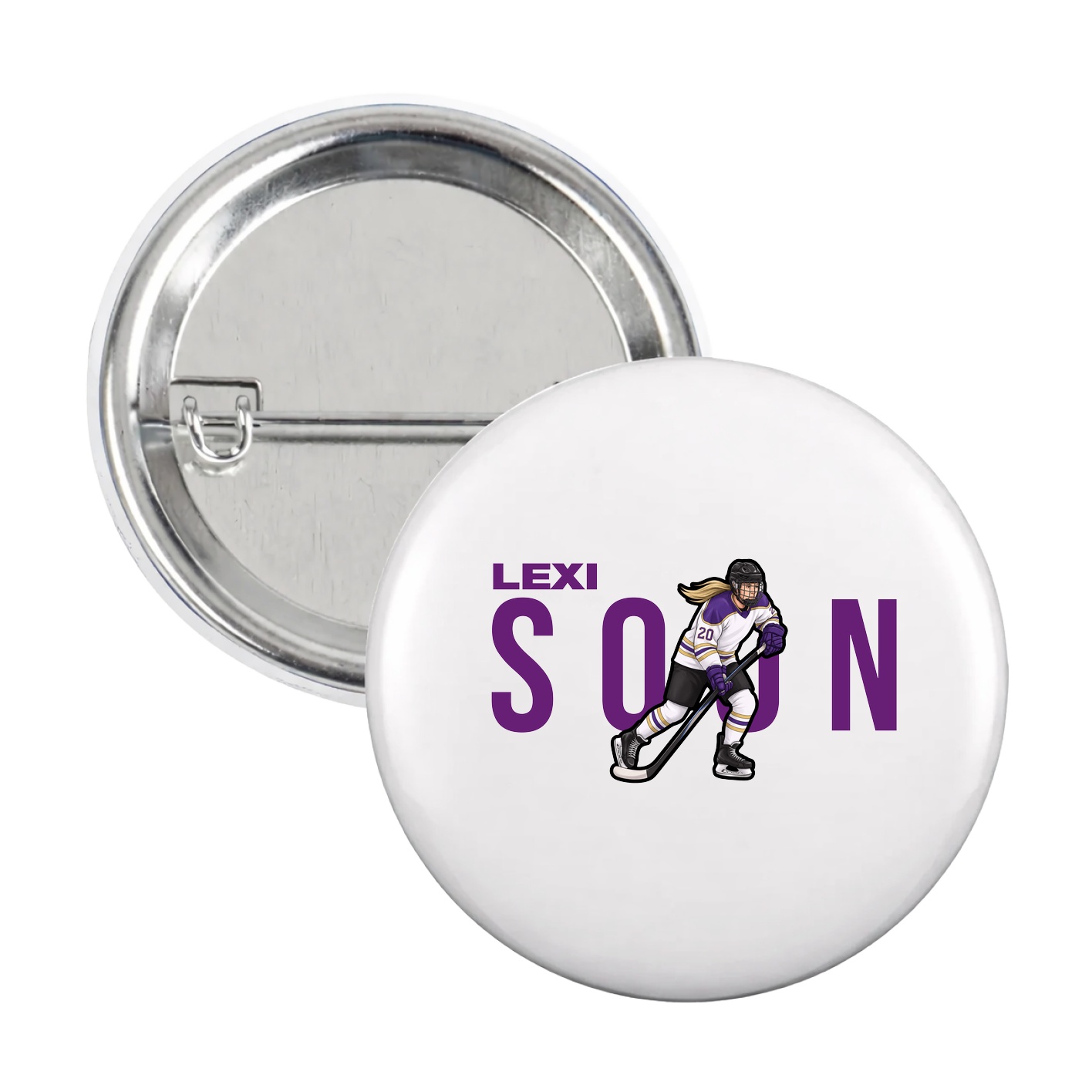 Game Day Button — Player Name in White