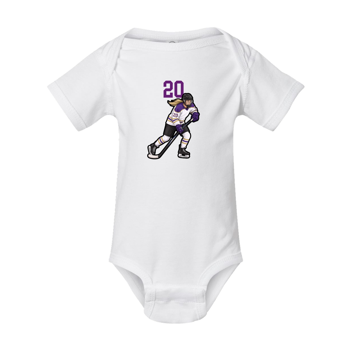 Baby Onesie — Number Top in White