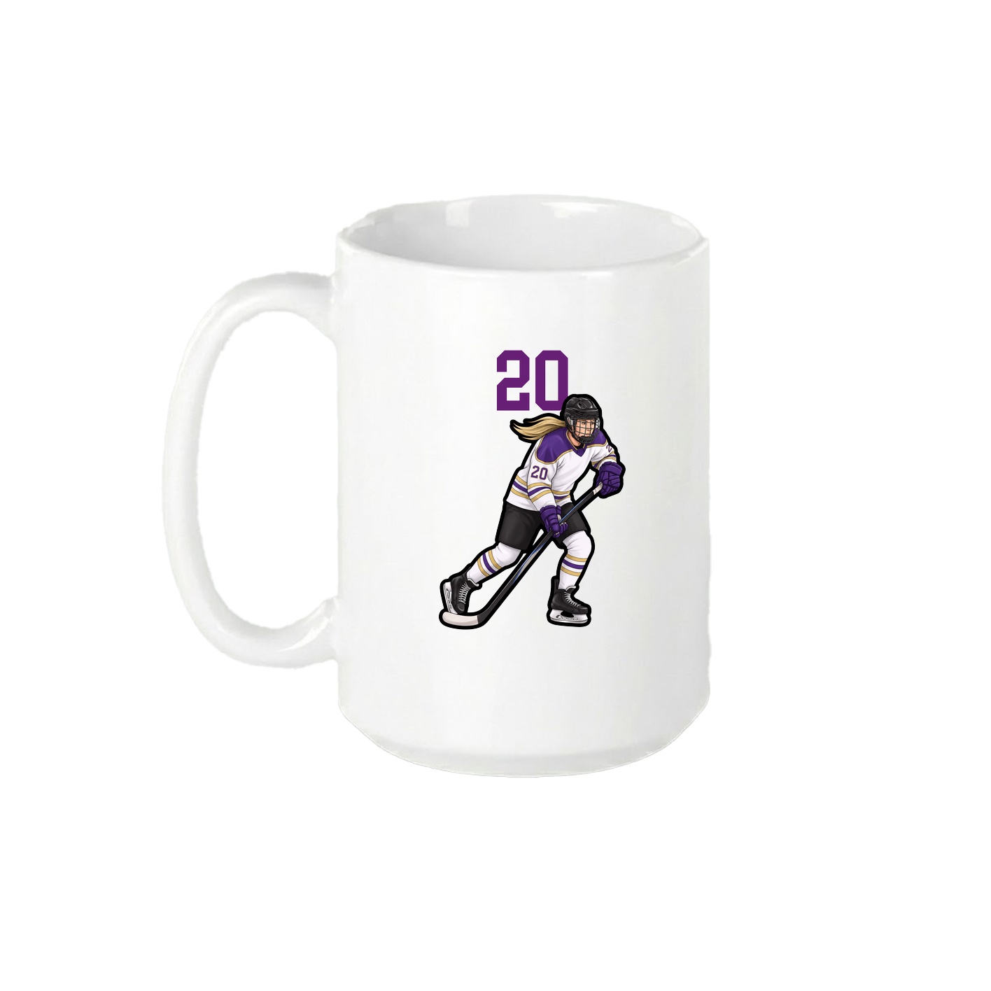 15oz Coffee Mug — Number Top in White