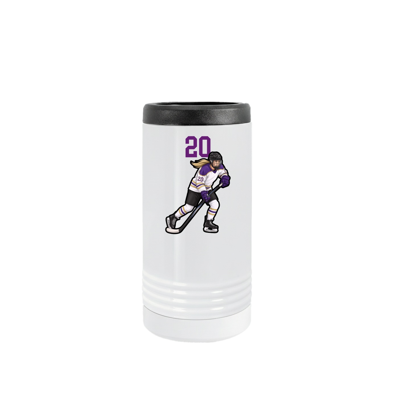 Slim Beverage Holder — Number Top in White