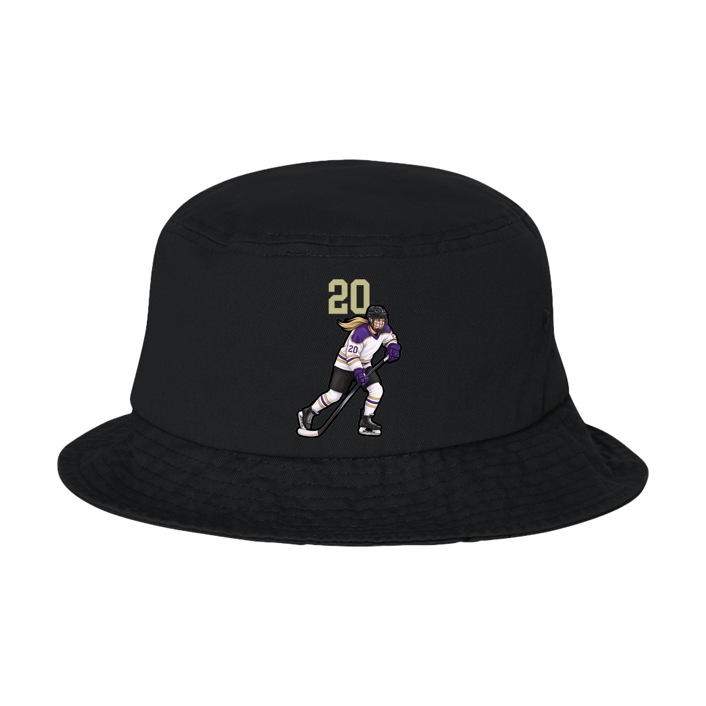 Bucket Cap — Number Top in Black