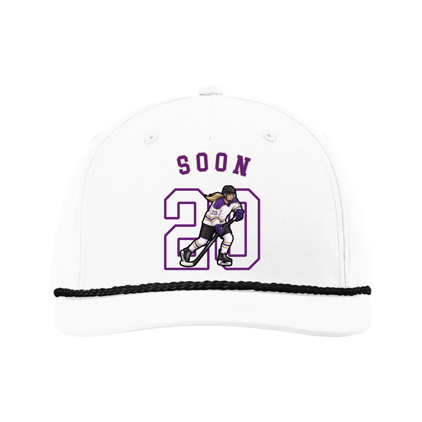 Five-Panel Classic Rope Cap — Shirsey Arch in White