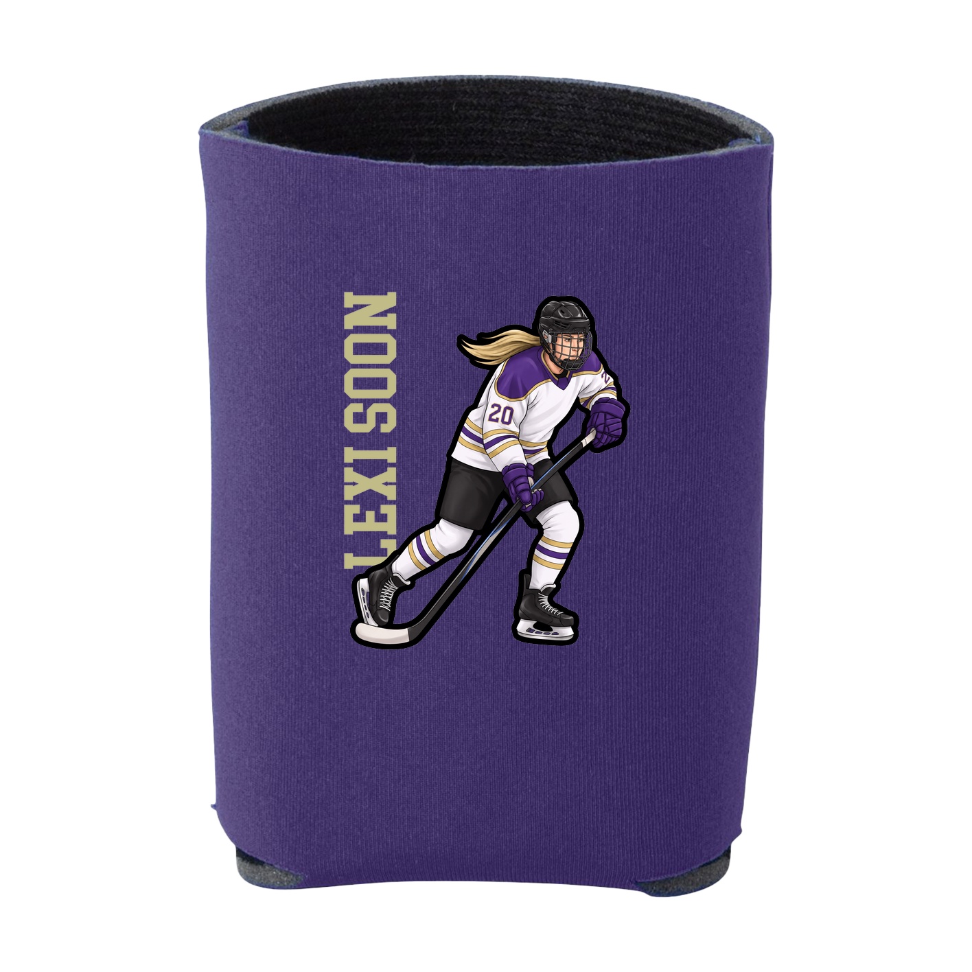 Can Holder — Name Vertical in Purple
