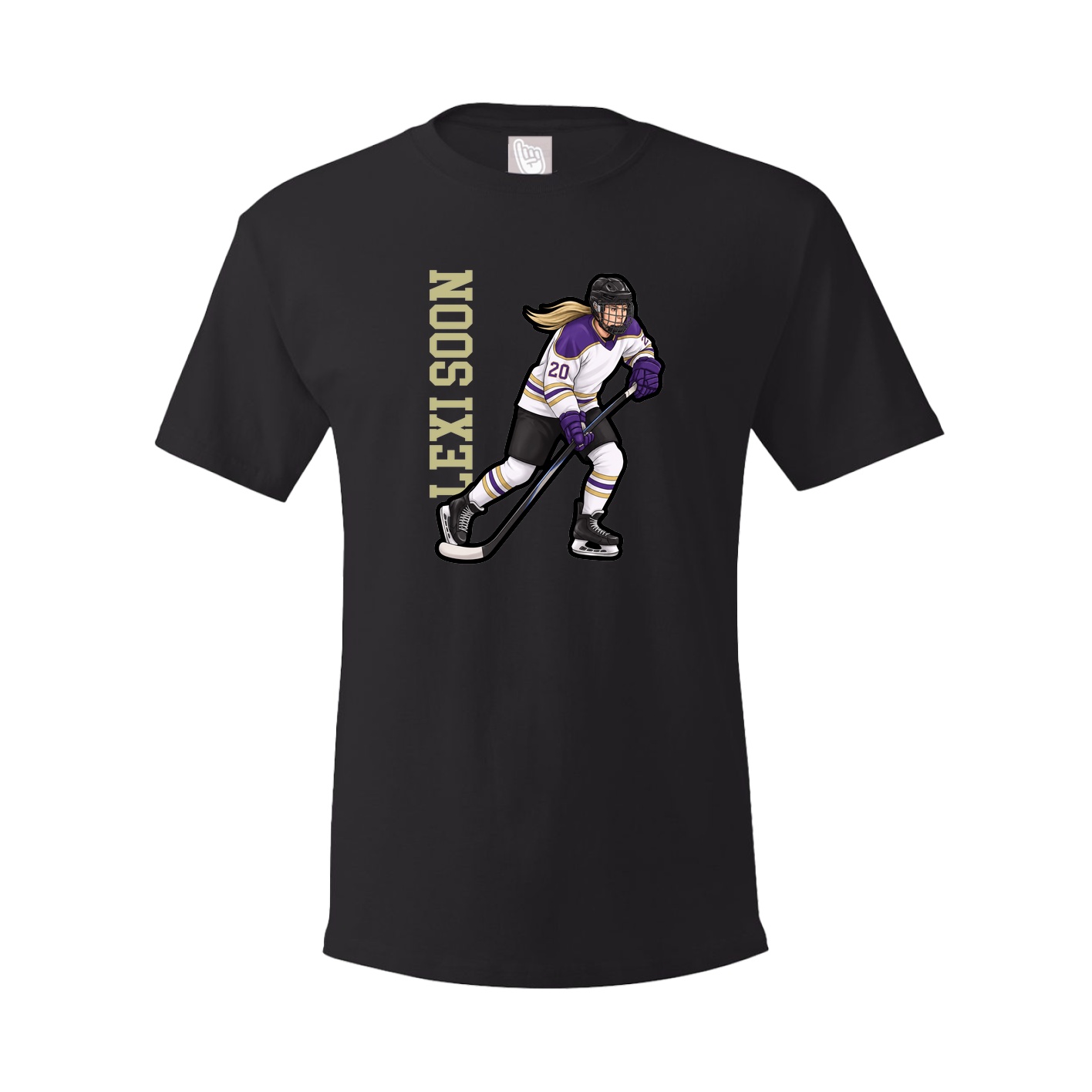 Tee — Name Vertical in Black