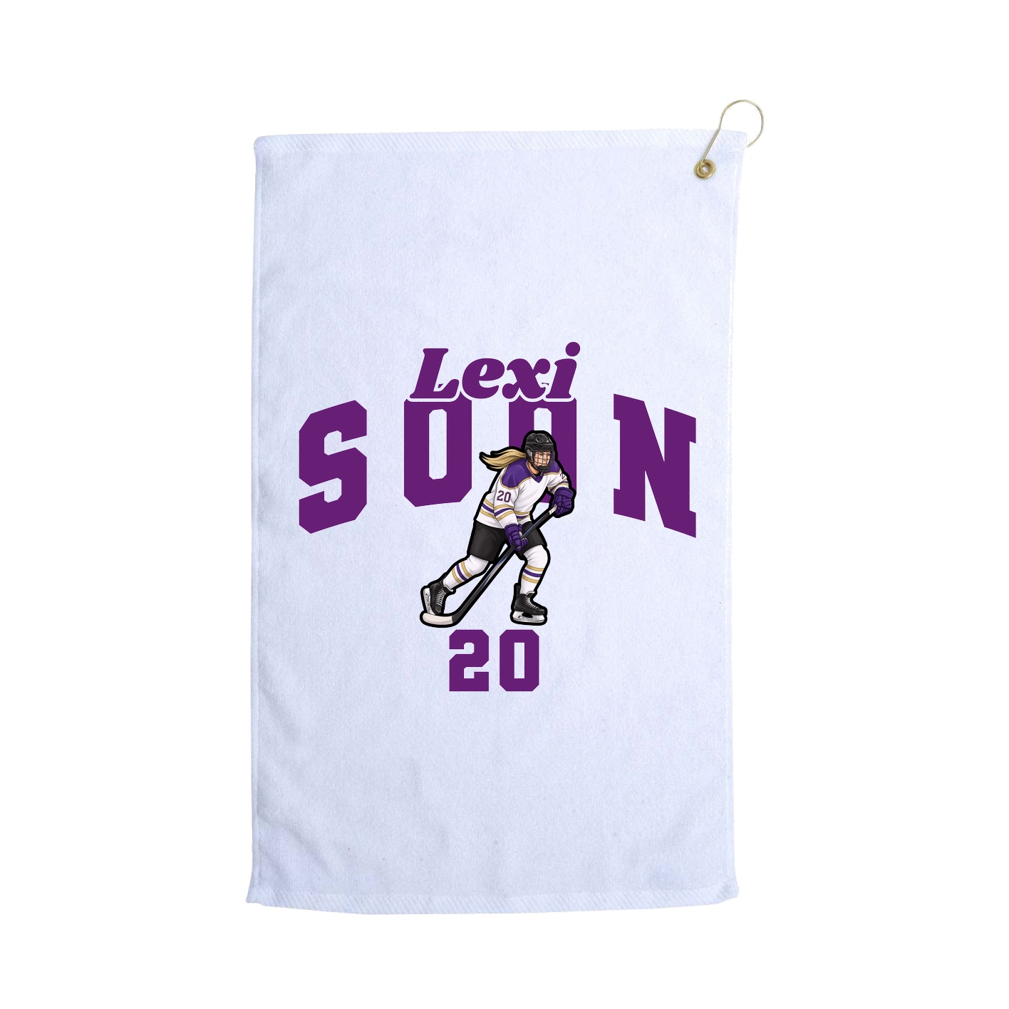 Golf Towel — Signature Arch in White