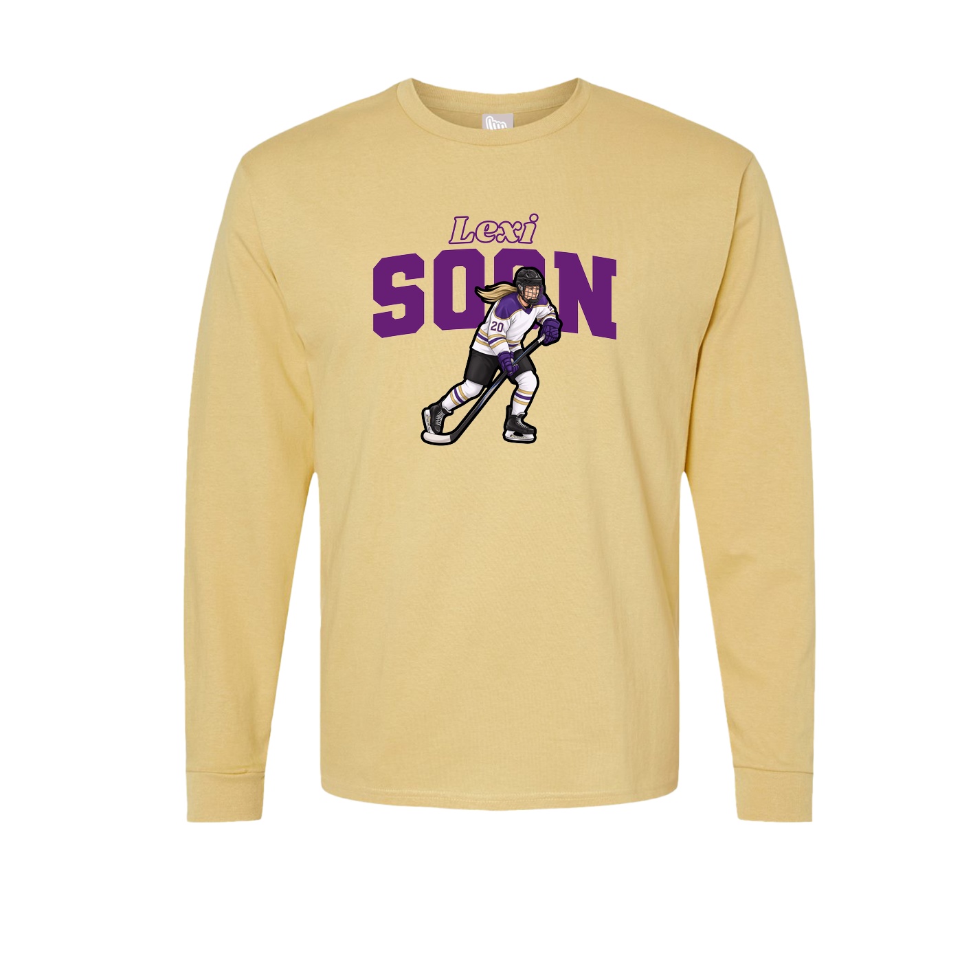 Long Sleeve Tee — Name Arch in Vegas Gold
