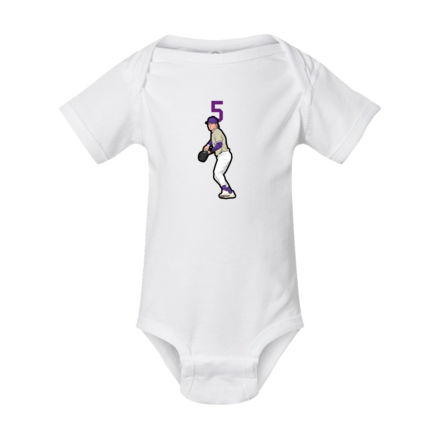 Baby Onesie — Number Top in White