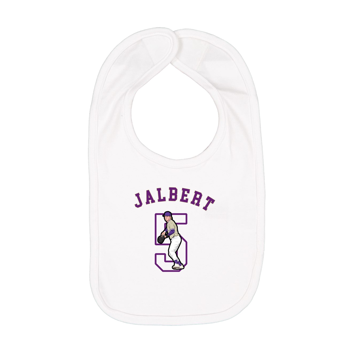 Infant Bib — Shirsey Arch in White