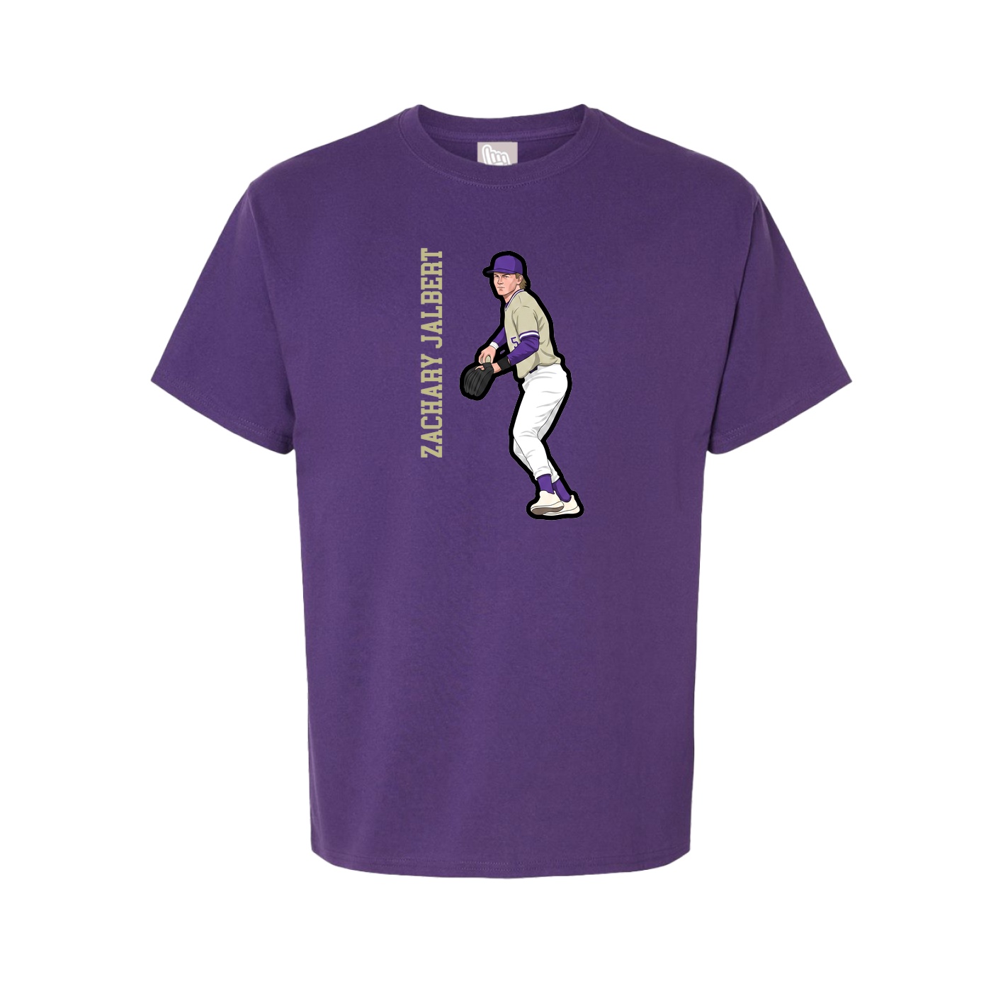 Tee — Name Vertical in Purple