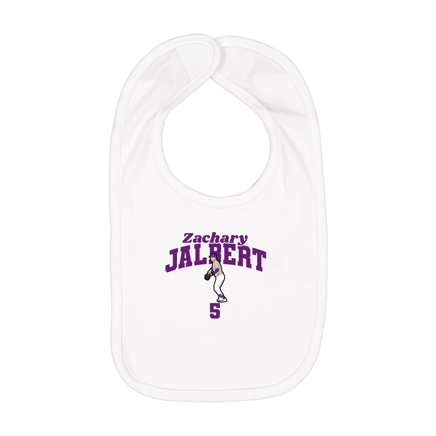 Infant Bib — Signature Arch in White