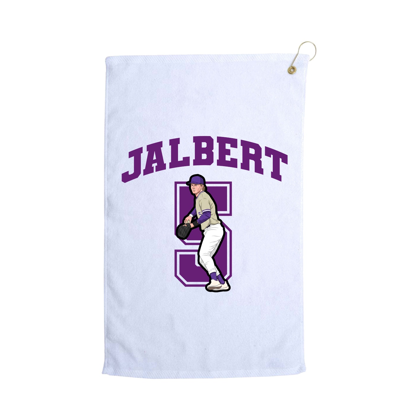 Golf Towel — Number in White