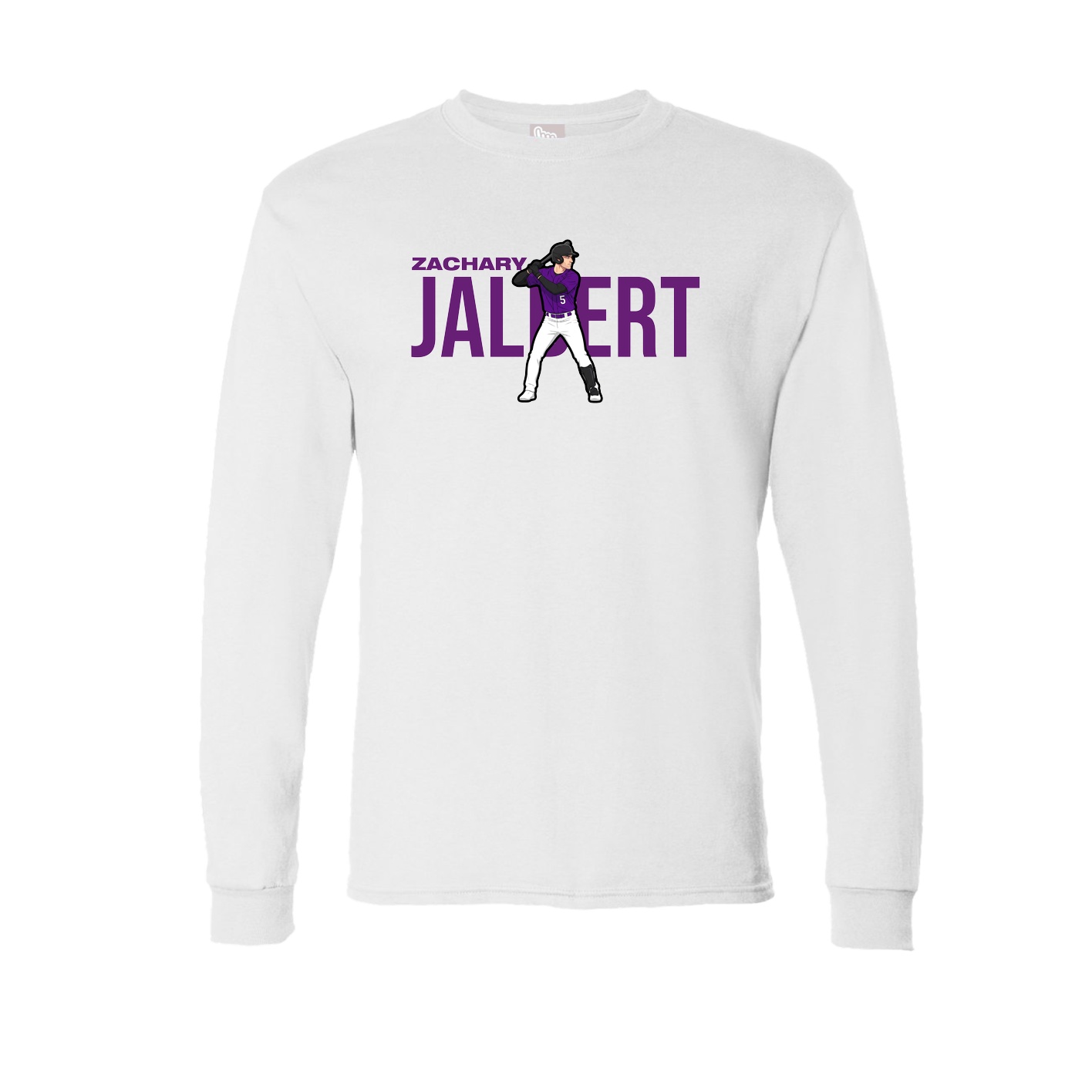Long Sleeve Tee — Player Name in White