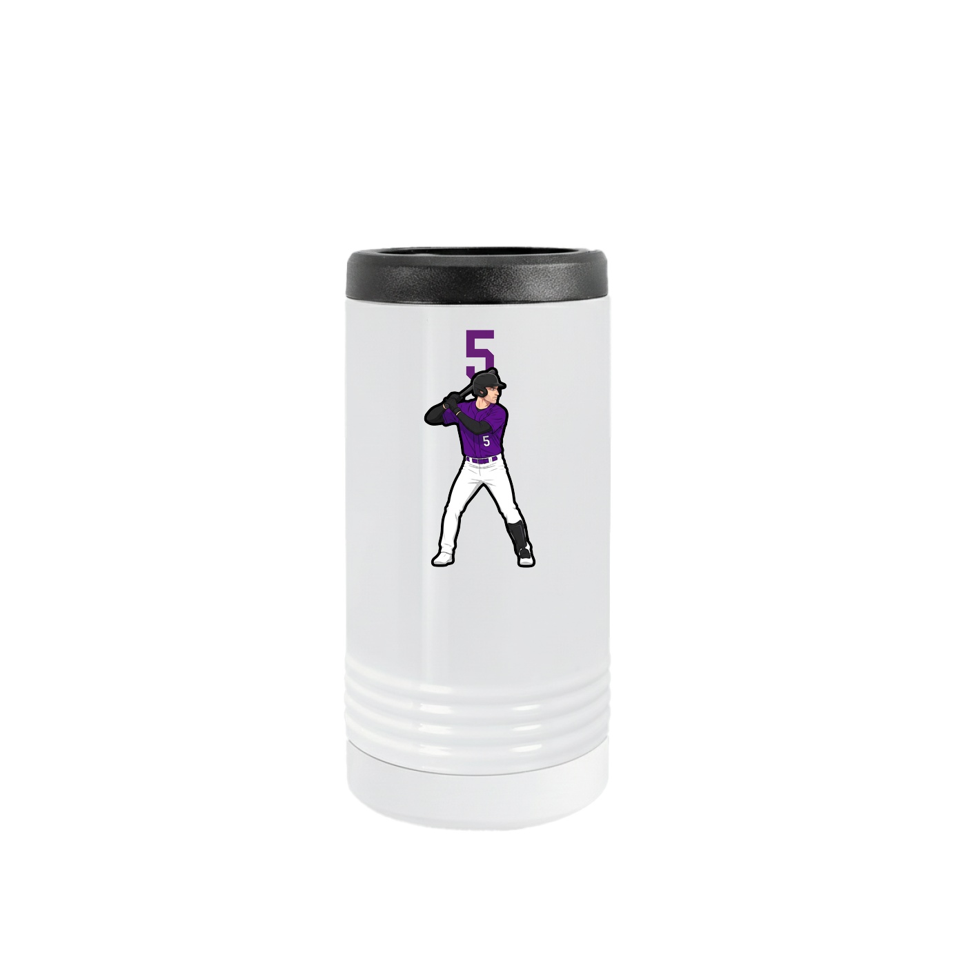Slim Beverage Holder — Number Top in White