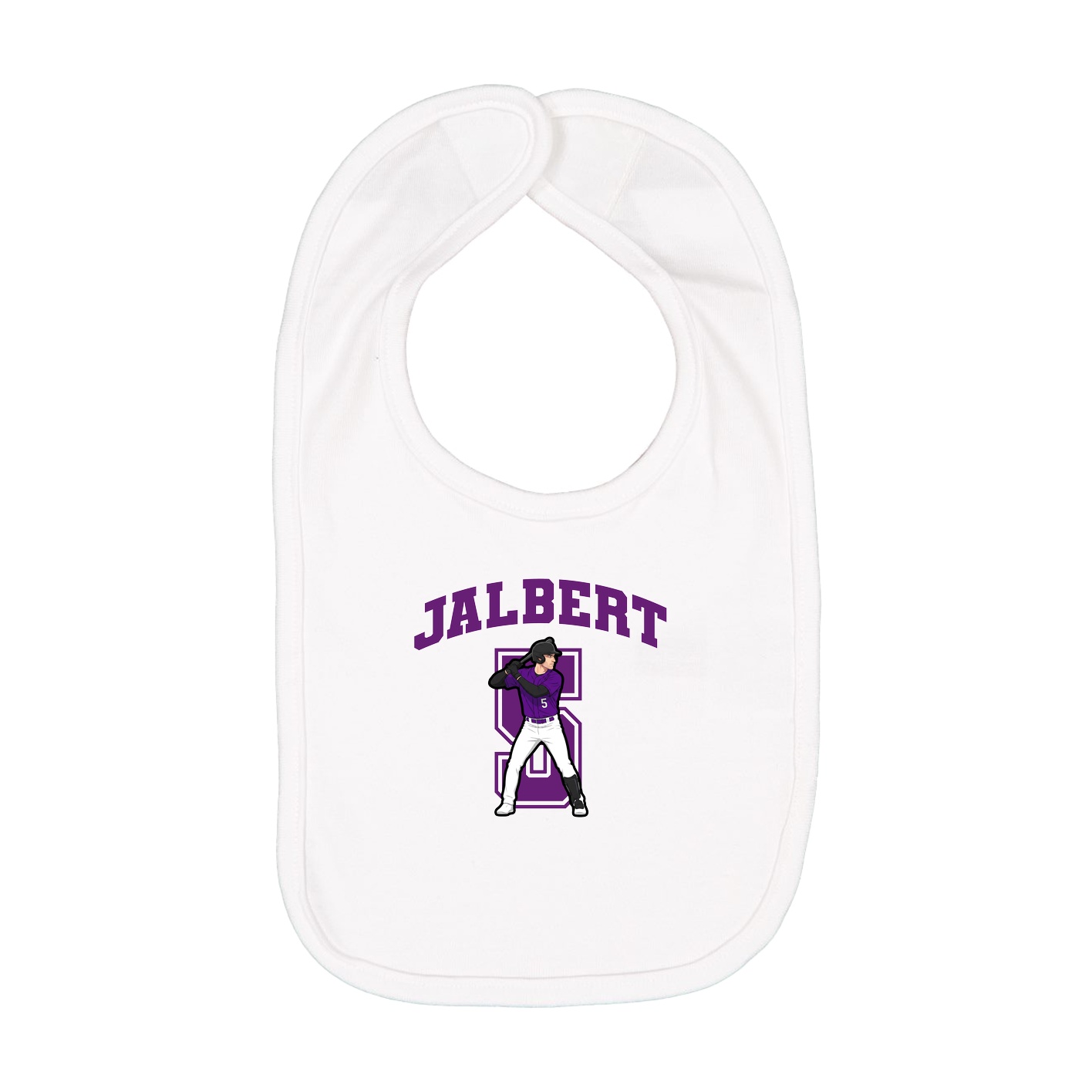 Infant Bib — Number in White