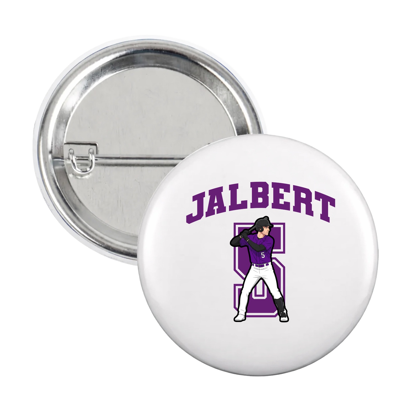 Game Day Button — Number in White
