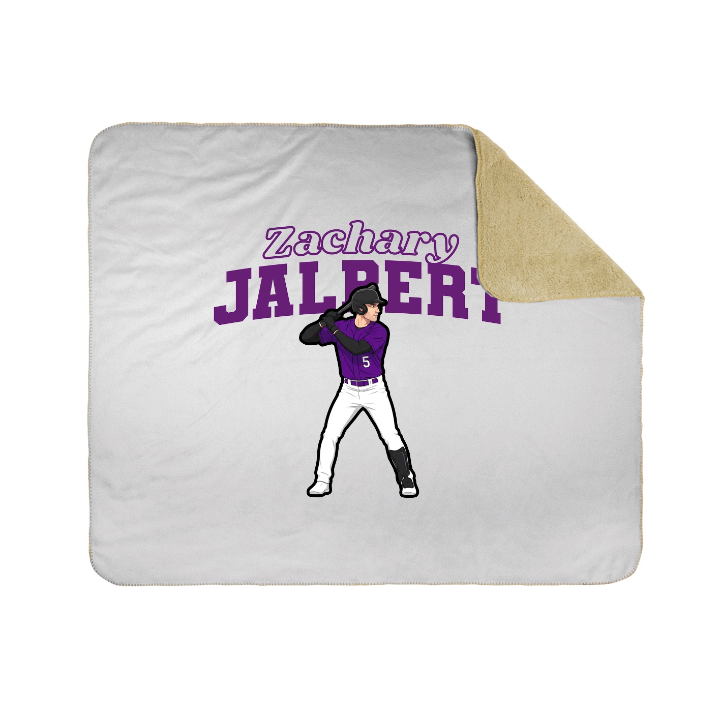 Throw Blanket — Name Arch in White