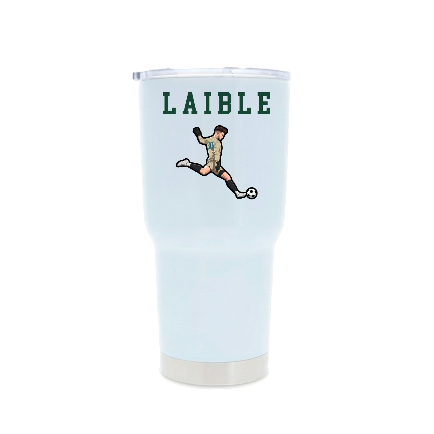 30oz Stainless Steel Tumbler — Shirsey in White