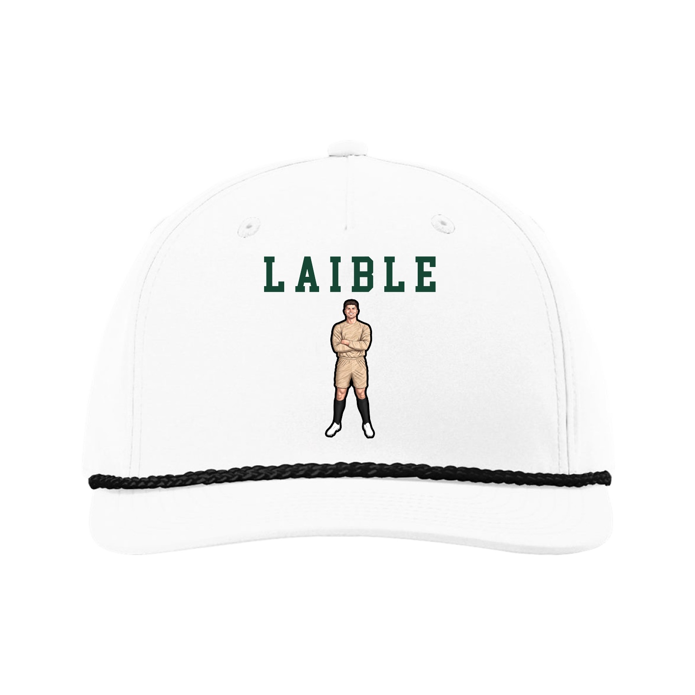 Five-Panel Classic Rope Cap — Shirsey in White