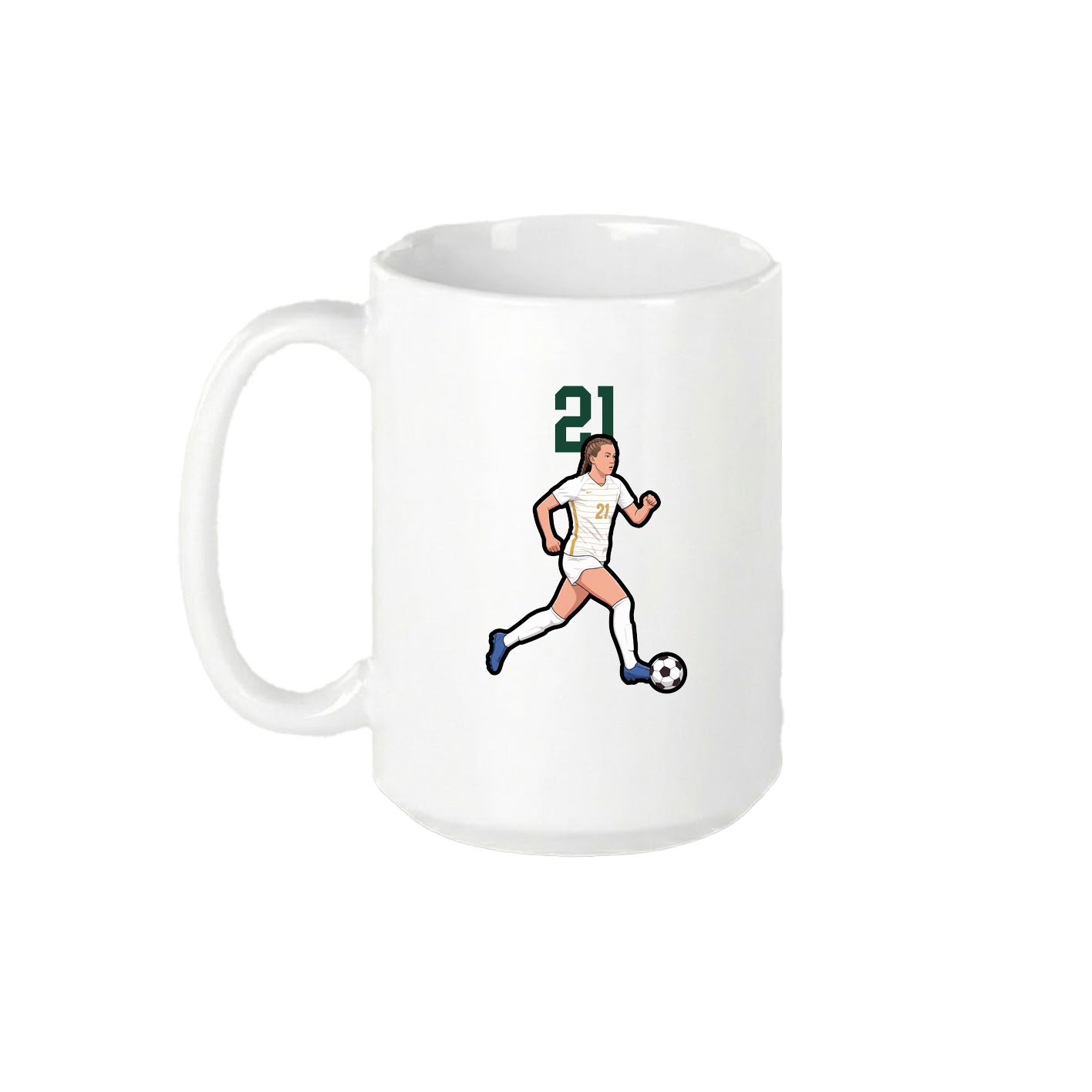 15oz Coffee Mug — Number Top in White