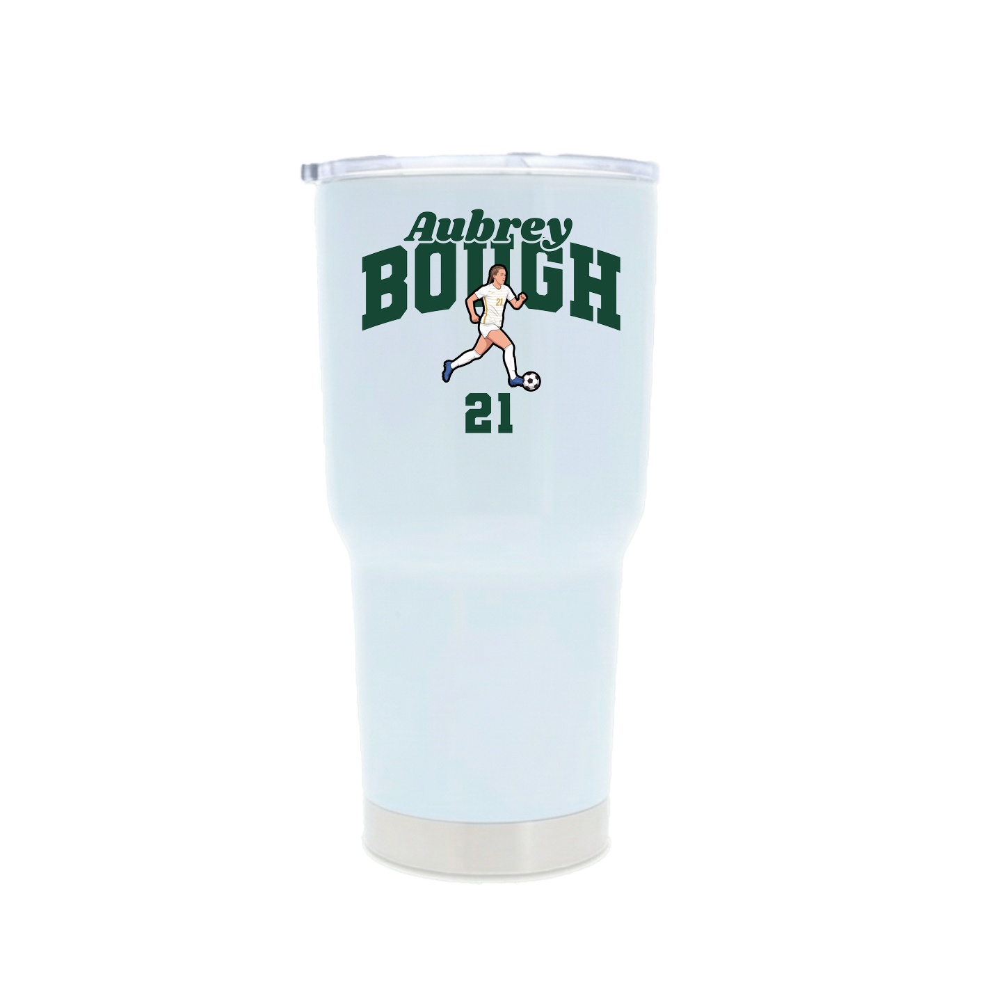 30oz Stainless Steel Tumbler — Signature Arch in White