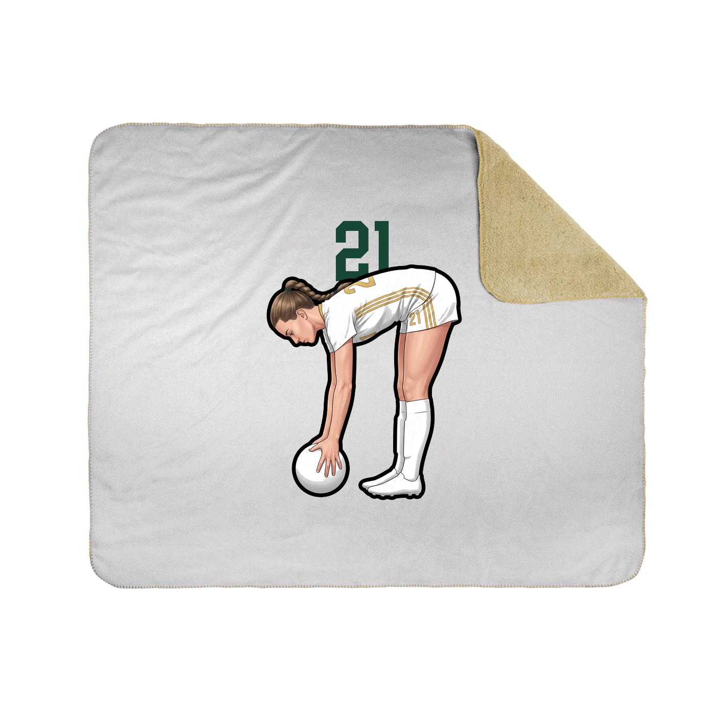 Throw Blanket — Number Top in White