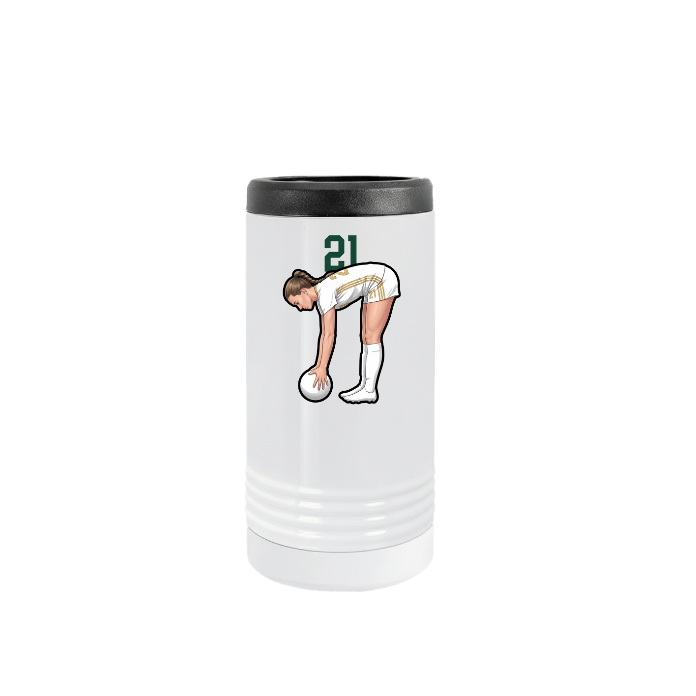 Slim Beverage Holder — Number Top in White
