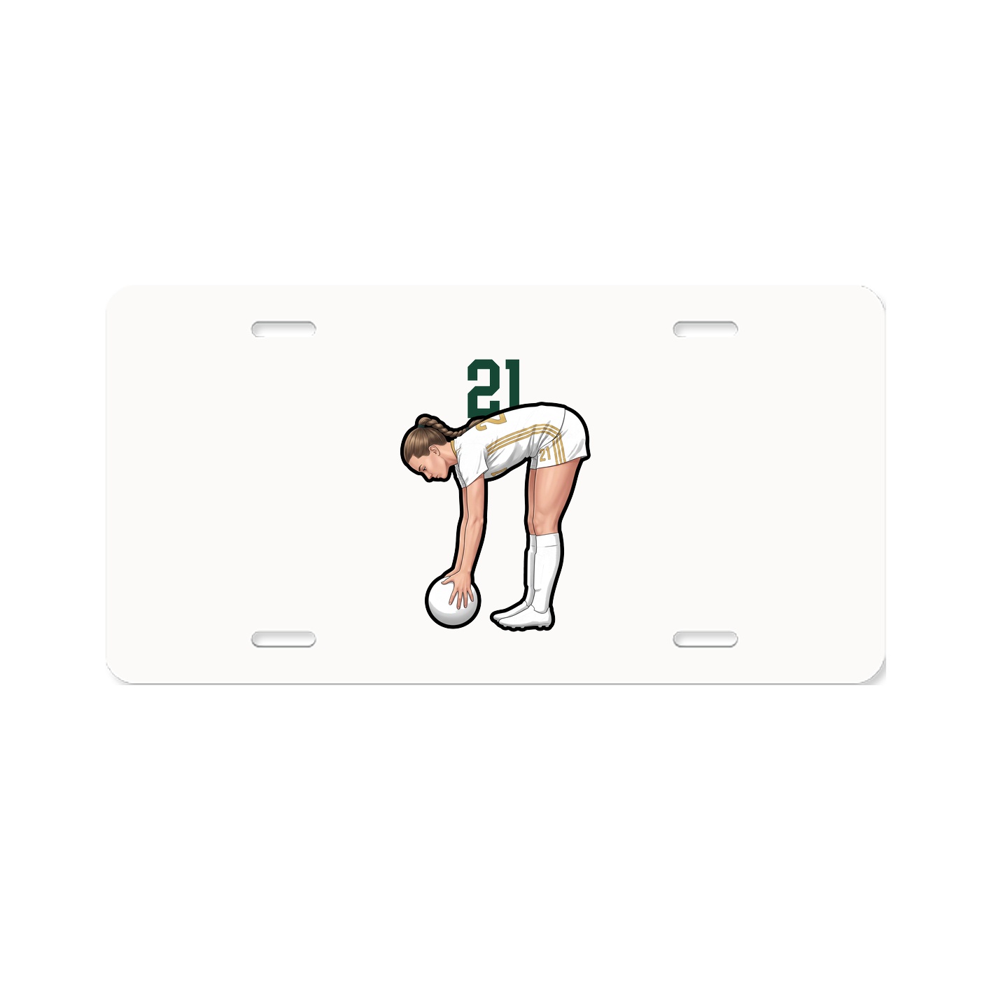 License Plate — Number Top in Classic